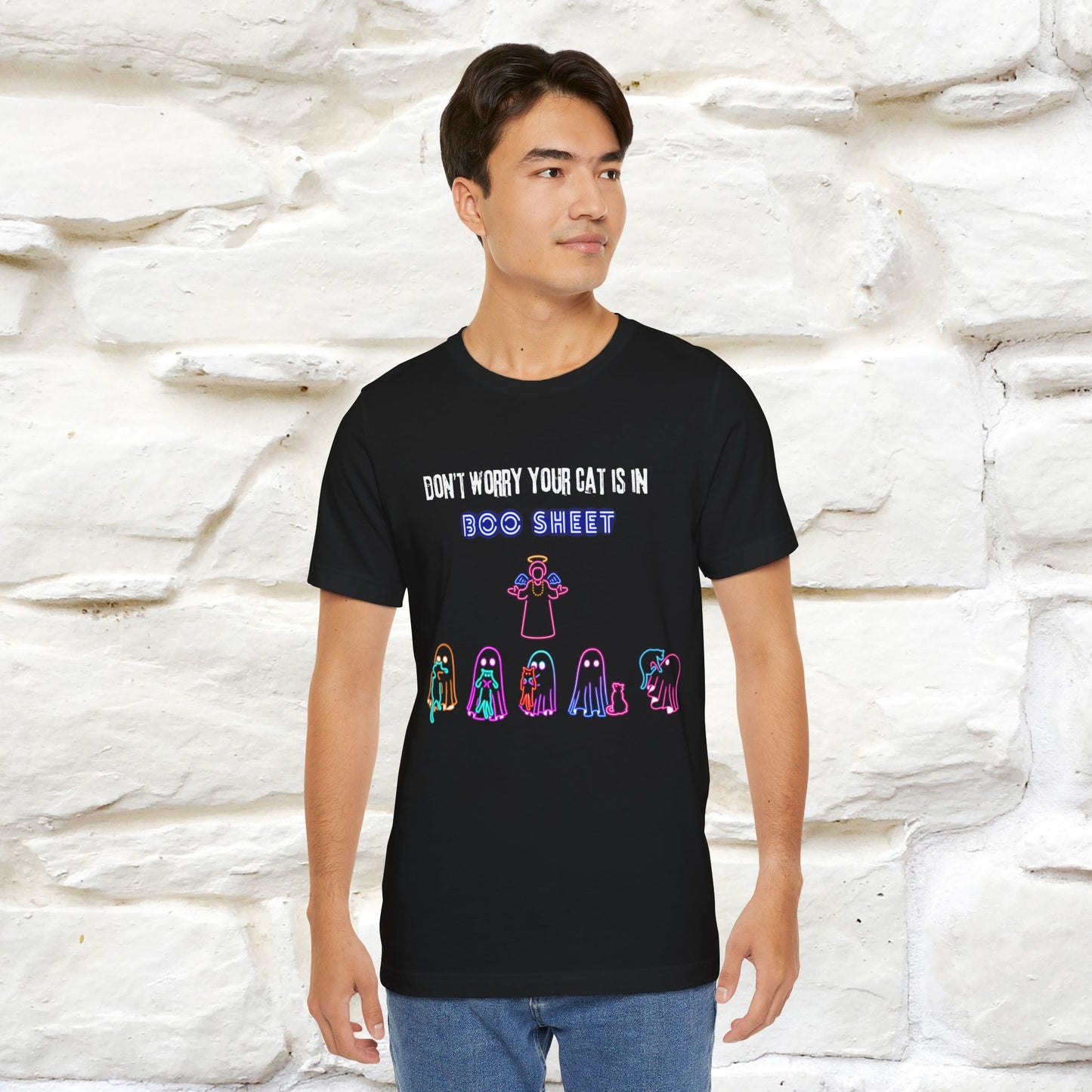 ''Don't Worry Your Cat Is In Boo Sheet'' - Cat T-Shirt- Nunu&Miao Studio - Nunu&Miao Studio