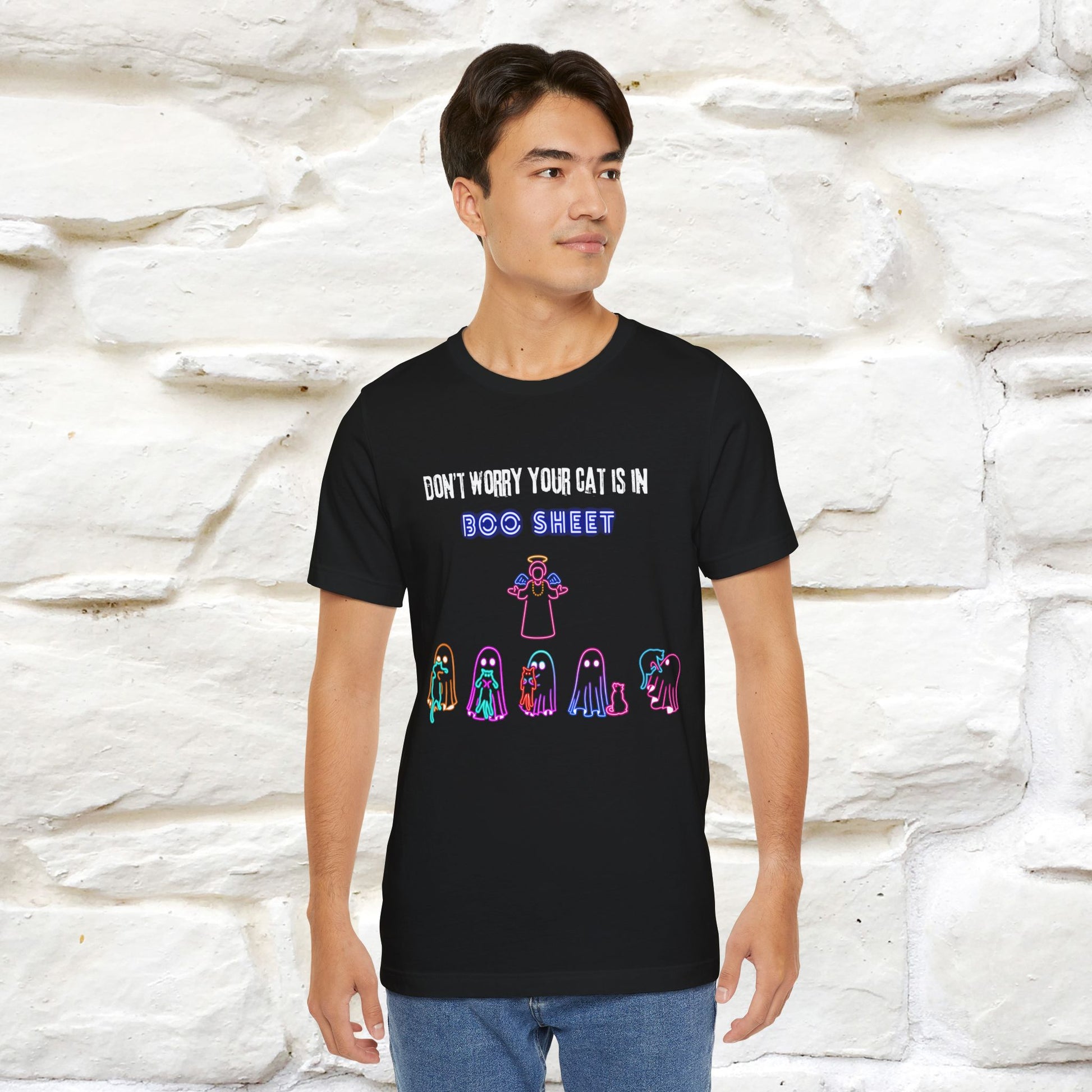 ''Don't Worry Your Cat Is In Boo Sheet'' - Cat T-Shirt- Nunu&Miao Studio - Nunu&Miao Studio