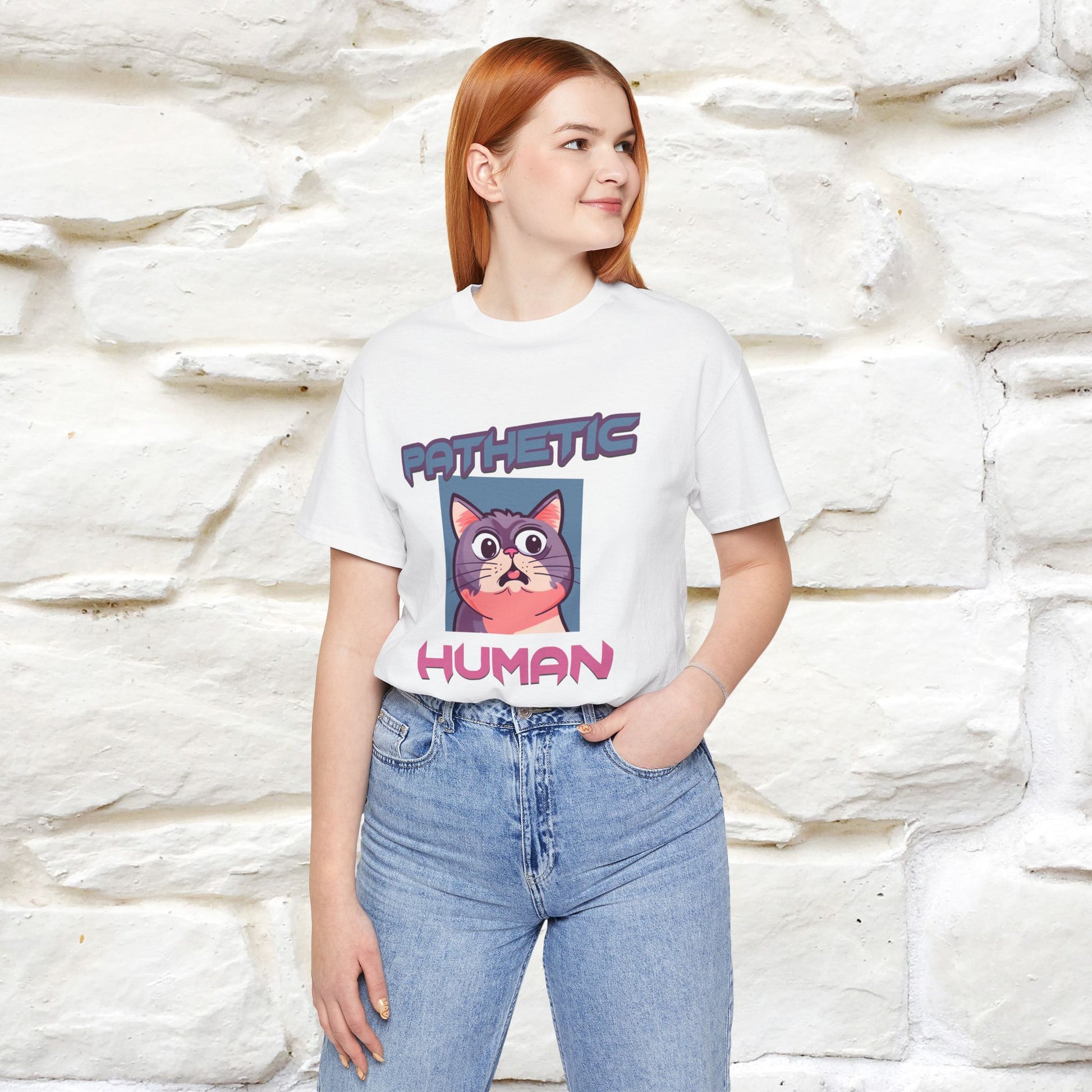 ''Pathetic Human'' | Funny Cat T-Shirt | Nunu&Miao Studio - Nunu&Miao Studio