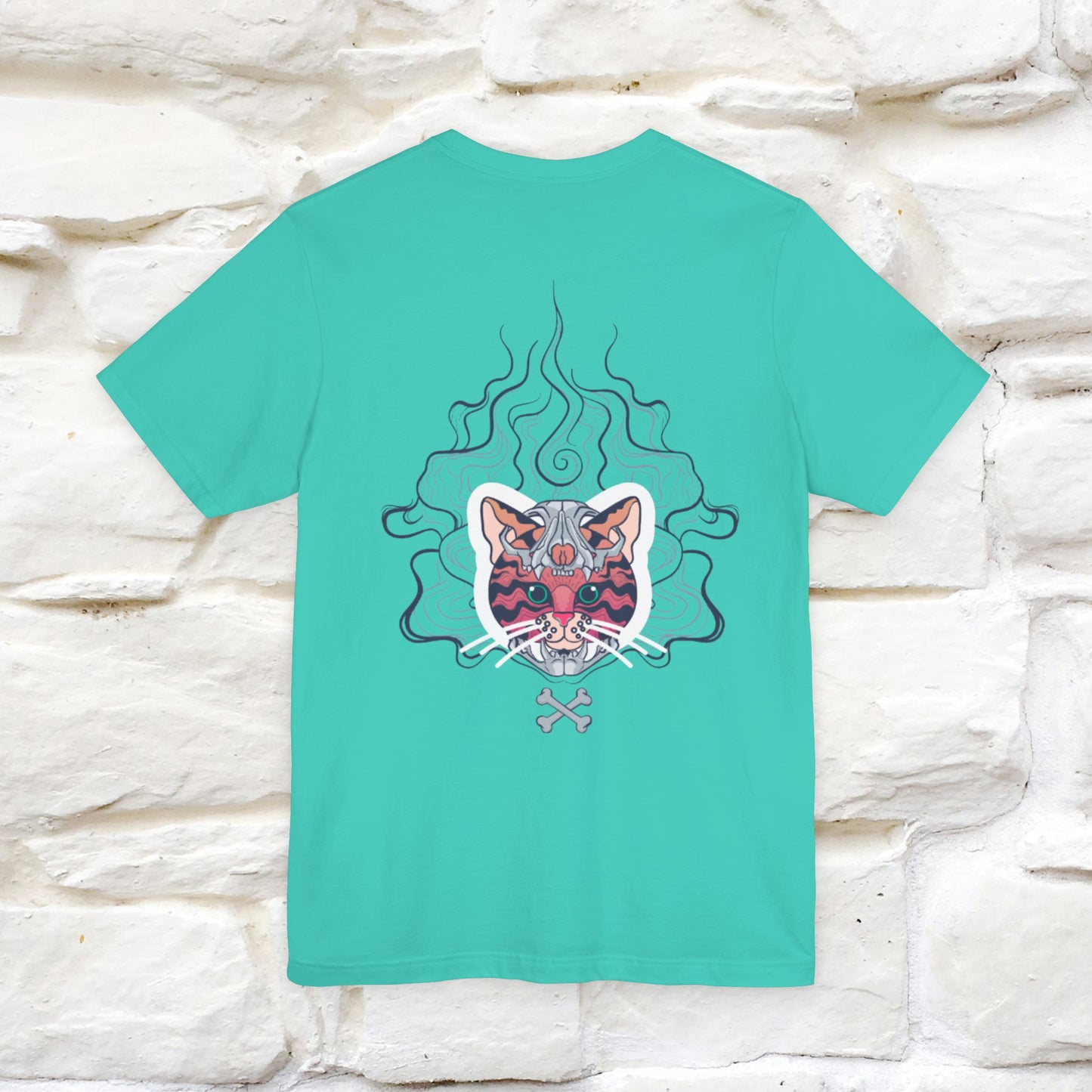 ''Air Fire Cat'' | Cat T-Shirt Front and Back Design | Nunu&Miao Studio - Nunu&Miao Studio