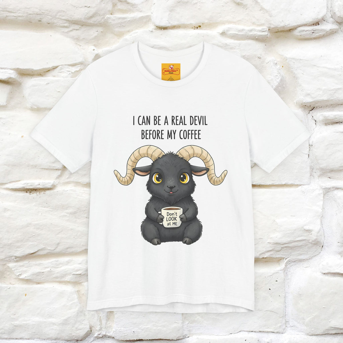 "I Can Be a Real Devil Before My Coffe" Funny T-shirt |Nunu&Miao Studio