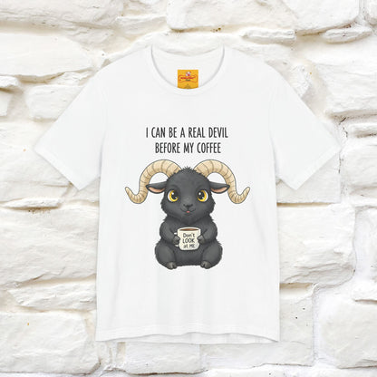 "I Can Be a Real Devil Before My Coffe" Funny T-shirt |Nunu&Miao Studio