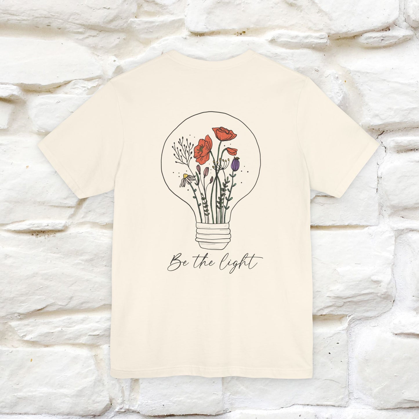 "Be The Light" Cat T-Shirt | Front & Back Design | Nunu&Miao Studio - Nunu&Miao Studio