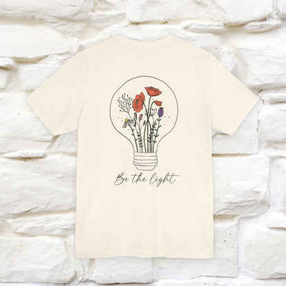 "Be The Light" Cat T-Shirt | Front & Back Design | Nunu&Miao Studio - Nunu&Miao Studio