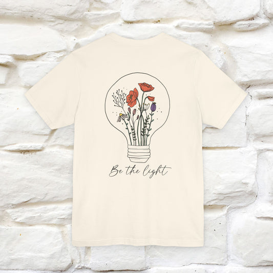 "Be The Light" Cat T-Shirt | Front & Back Design | Nunu&Miao Studio - Nunu&Miao Studio