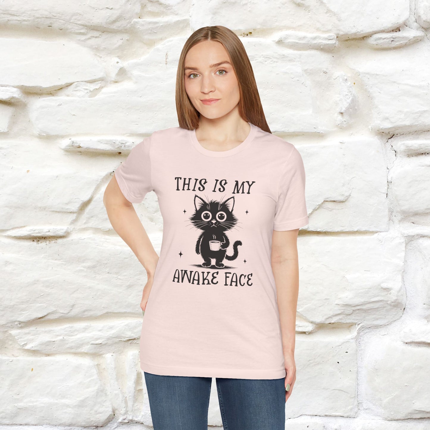 "This is My Awake Face" Cat T-Shirt | Funny Design | Nunu&Miao Studio - Nunu&Miao Studio