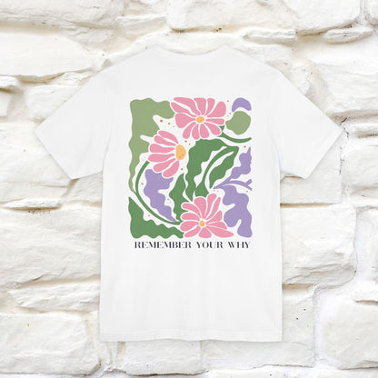 "Remember Your Why'' Cat T-Shirt Front and Back Design | Nunu&Miao Studio - Nunu&Miao Studio