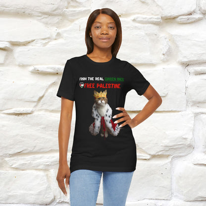 "From the real chosen ones  Free Palestine." Cat T-shirt |Nunu&Miao Studio - Nunu&Miao Studio