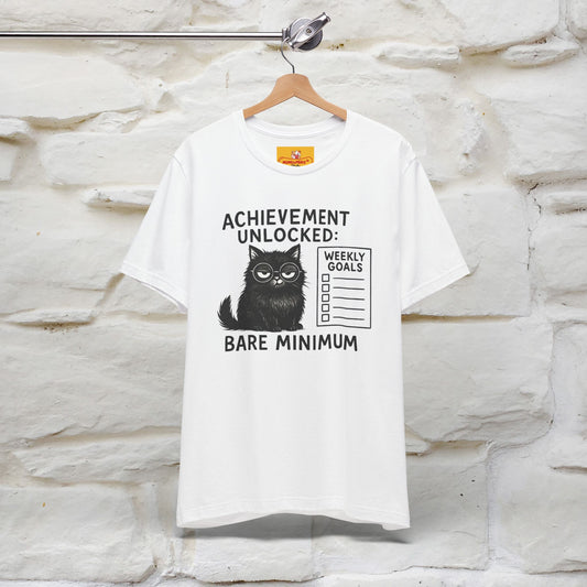 "Achievement Unlocked Bare Minimum." |Cat T-Shirt | Nunu&Miao Studio - Nunu&Miao Studio