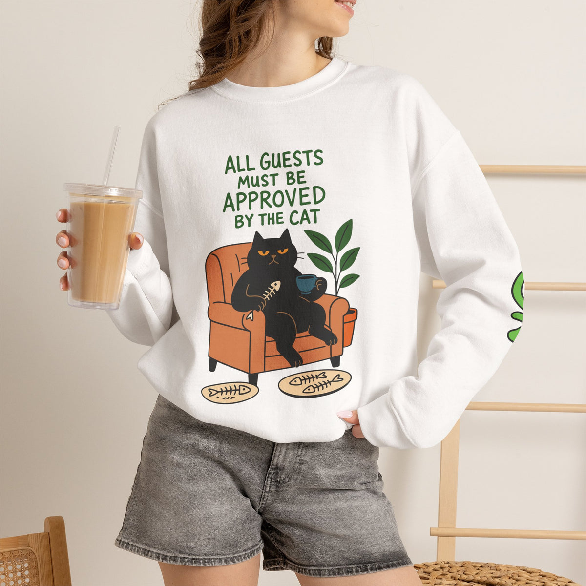 ''All Guests Must Be Approved...'' |Cat Sweatshirt | Nunu&Miao Studio