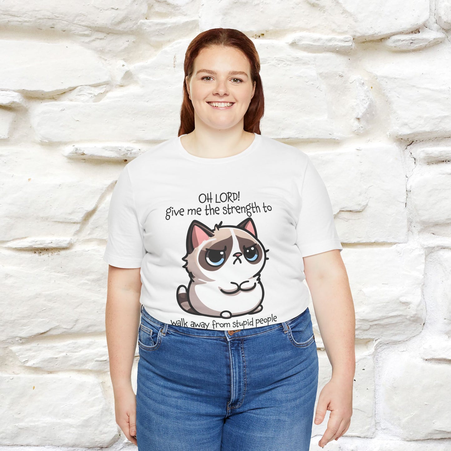 ''Oh Lord! Give Me Strength to ...'' Cat T-Shirt |  | Nunu&Miao Studio - Nunu&Miao Studio