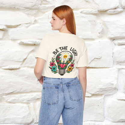 ''Be The Light" Cat T-Shirt| Front & Back Design | Nunu&Miao Studio - Nunu&Miao Studio