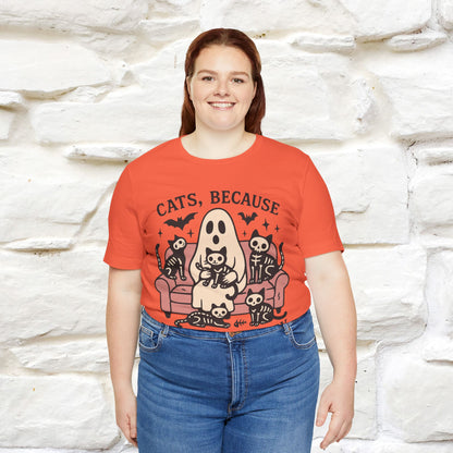 "Cat Because People Are Creepy" Halloween Cat T-shirt |Nunu&Miao Studio - Nunu&Miao Studio