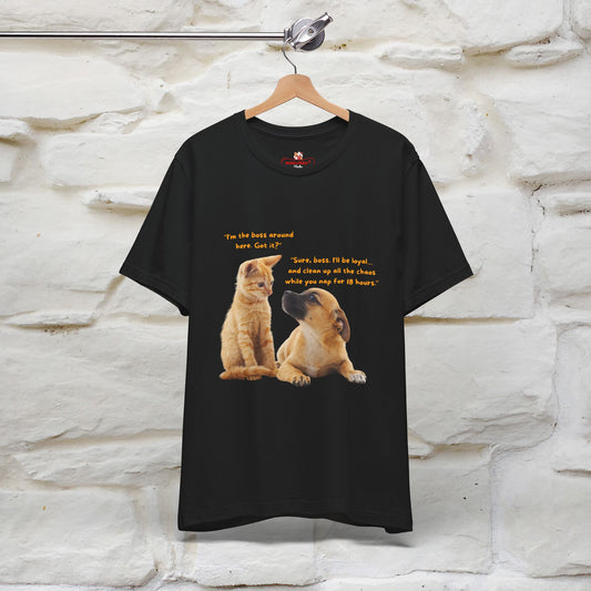 ''I am The Boss Here'' Funny Cat T-shirt for Men and Women  100% Cotton* - Nunu&Miao Studio