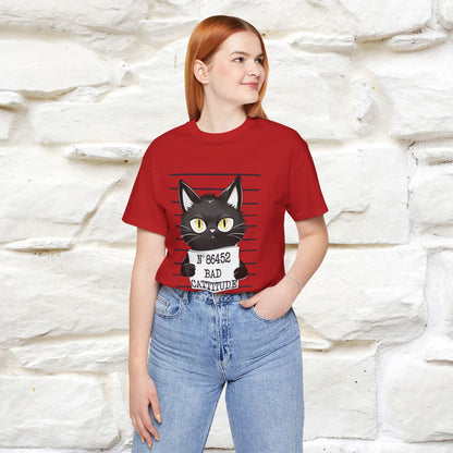 "Bad Cattitude" T-Shirt for Men & Women | 100% Cotton* - Nunu&Miao Studio
