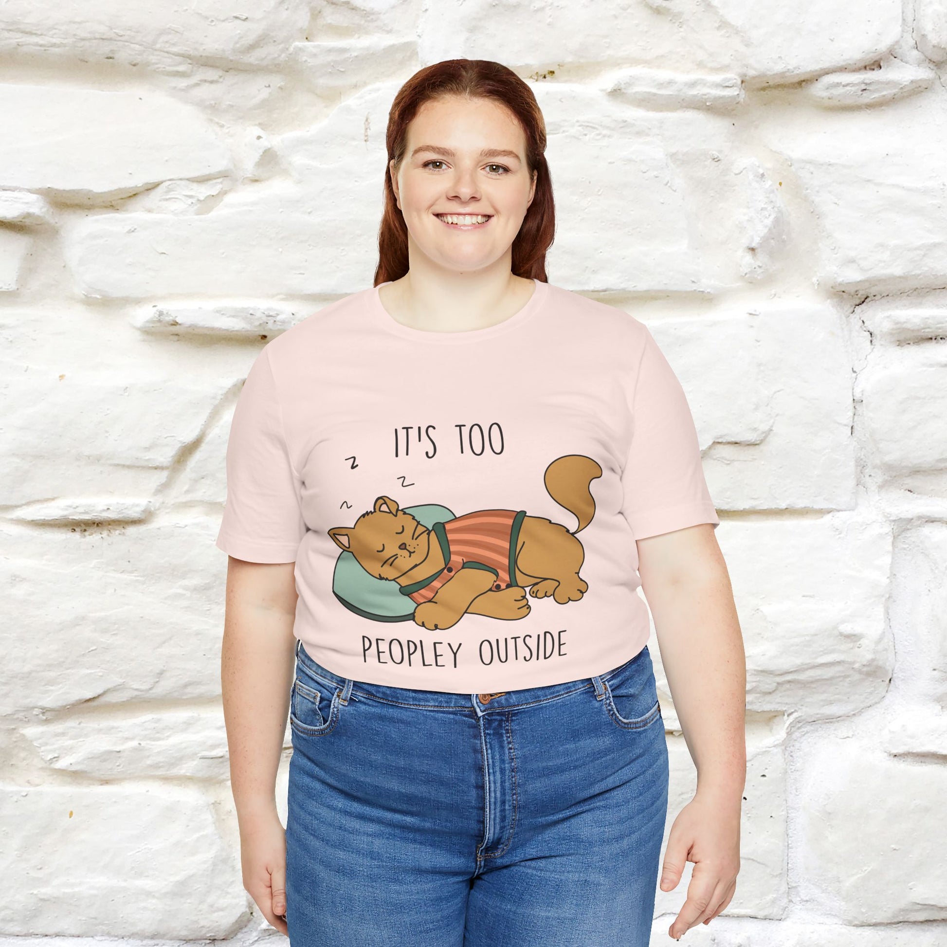 ''It’s Too Peopley Outside'' | Funny Cat T-Shirt | Nunu&Miao Studio - Nunu&Miao Studio