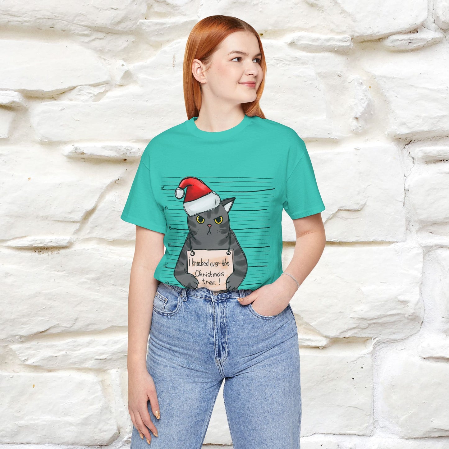 "I Knocked Over The Christmas Tree " |Funny Cat T-Shirt | Nunu&Miao Studio