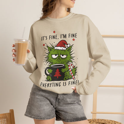 ''It's Fine, Iam Fine...'' |Christmas Sweatshirt | Nunu&Miao Studio