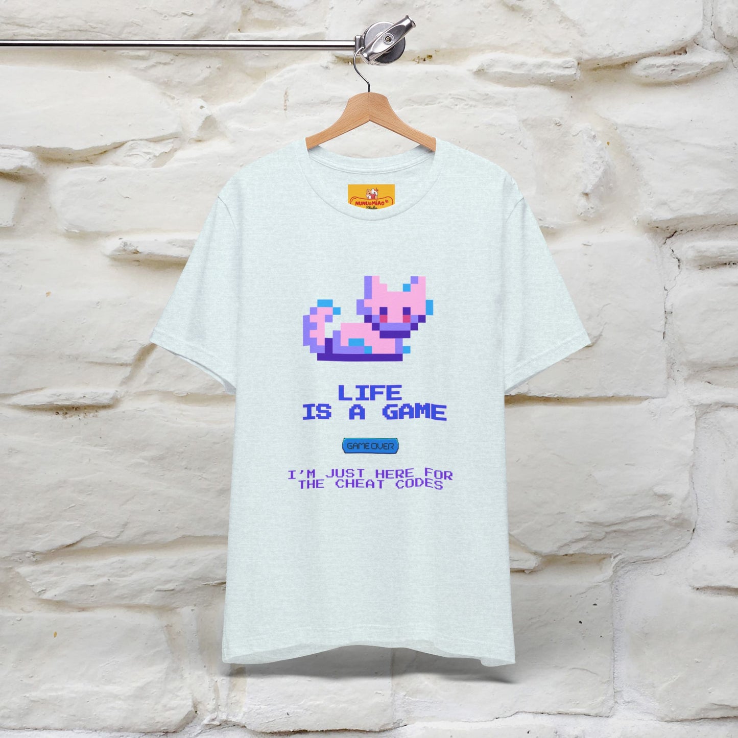 "Life Is A Game, I Am Just Here Fo The Cheat Code"  Cat T-Shirt | Nunu&Miao Studio - Nunu&Miao Studio