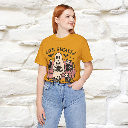 "Cat Because People Are Creepy" Halloween Cat T-shirt |Nunu&Miao Studio - Nunu&Miao Studio