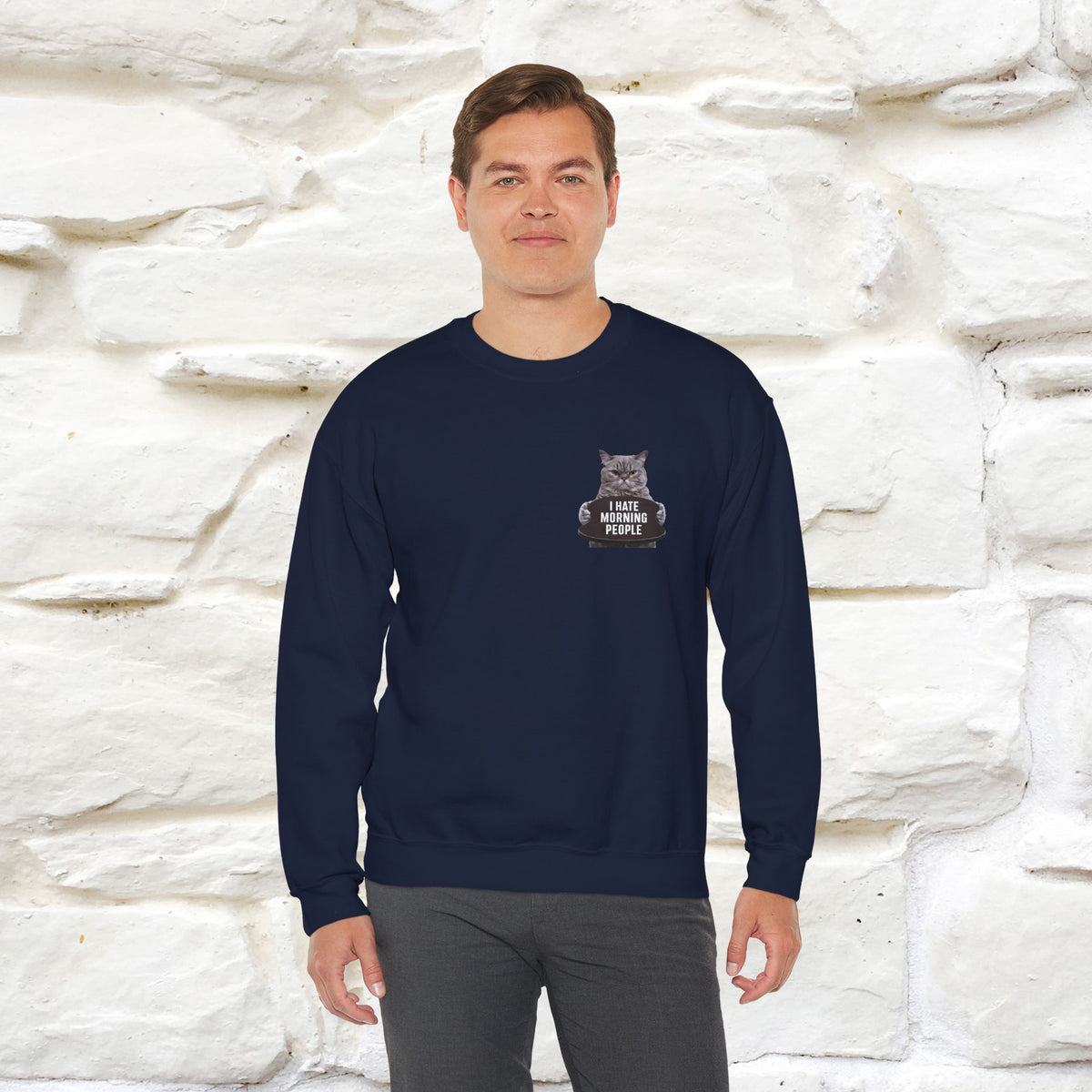 "I Hate Morning People'' |Cat Sweatshirt | Nunu&Miao Studio