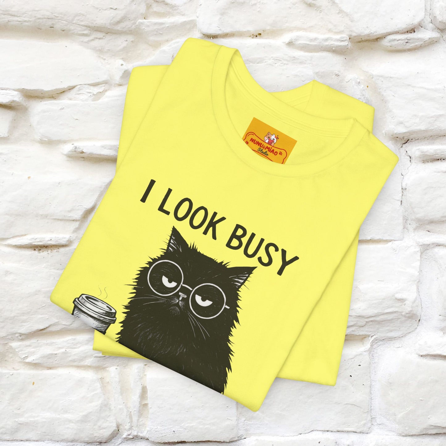 "I Look Busy But I'm Just Overwhelmed" |Cat T-Shirt | Nunu&Miao Studio - Nunu&Miao Studio