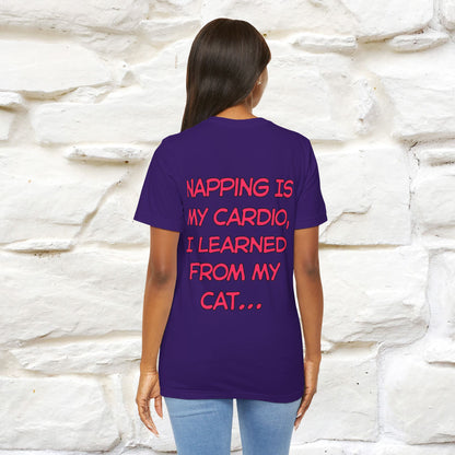 "Napping Is My Cardio, I Learned From My Cat…" Funny Cat T-shirt | Nunu&Miao Studio - Nunu&Miao Studio