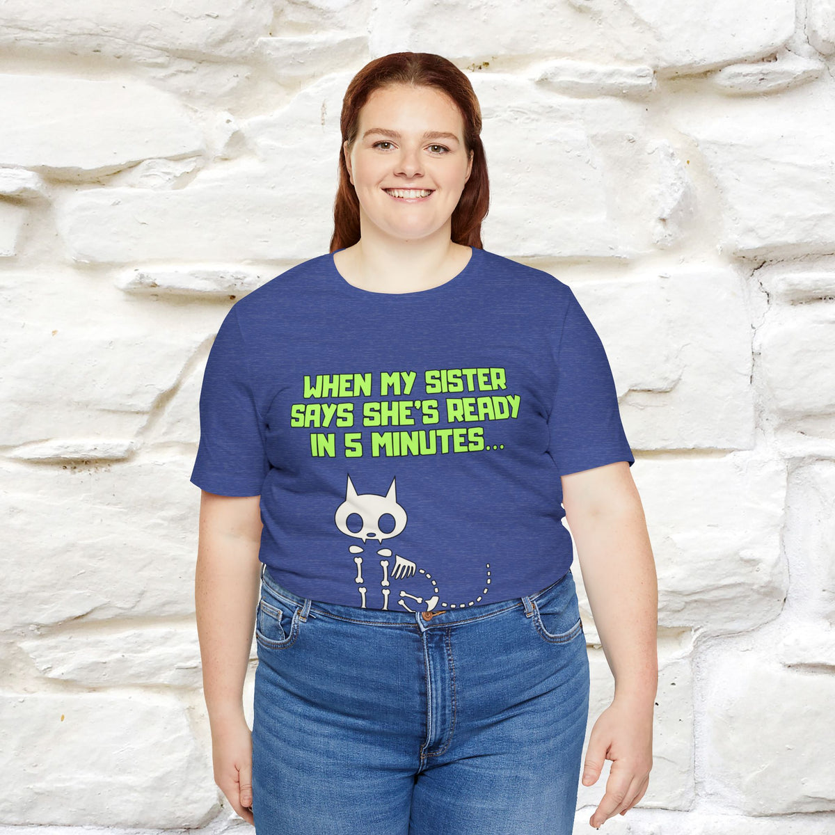 “When my sister says she’s ready in 5 minutes…” | Cat T-Shirt | Nunu&Miao Studio