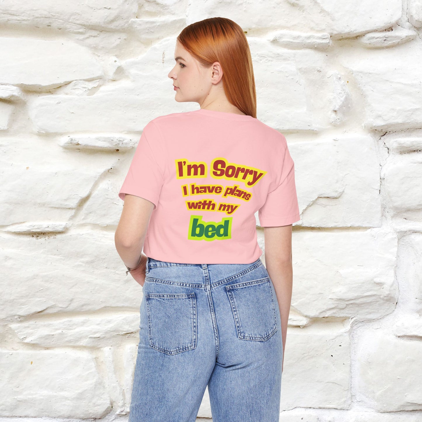 "I Am Sorry I Have Plans With My Bed" |  Cat T-Shirt | Front & Back Design | Nunu&Miao Studio - Nunu&Miao Studio