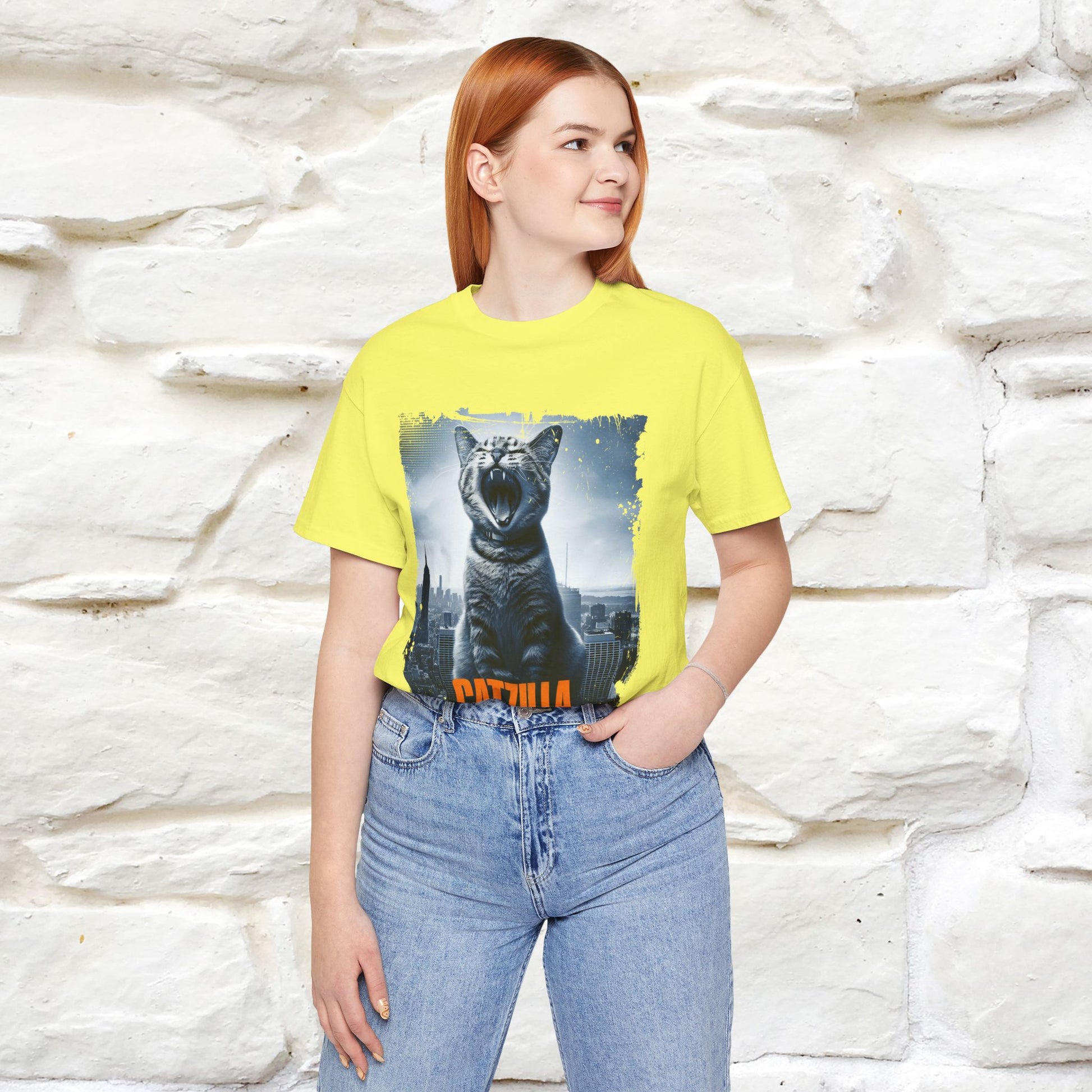 Catzilla T-Shirt | Fun Monster Cat Tee for Men & Women | 100% Cotton - Nunu&Miao Studio