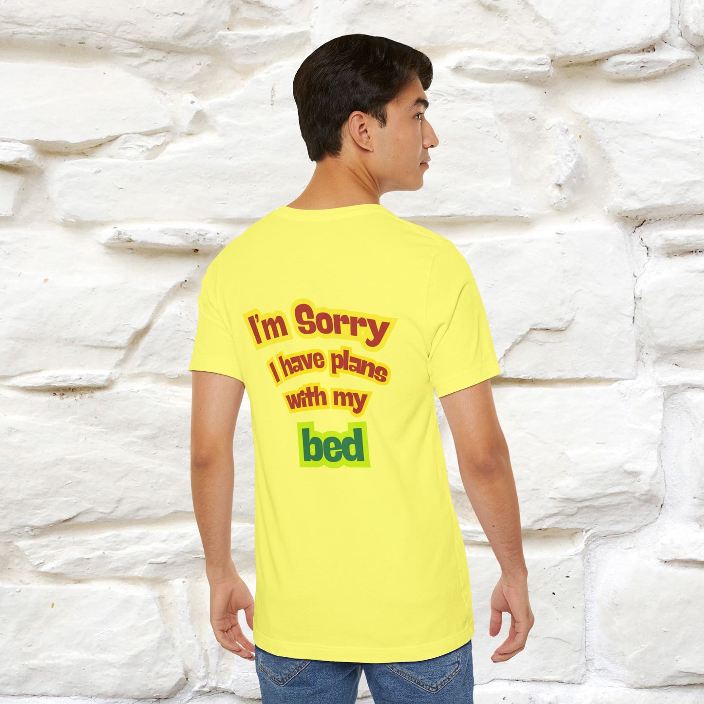 "I Am Sorry I Have Plans With My Bed" |  Cat T-Shirt | Front & Back Design | Nunu&Miao Studio - Nunu&Miao Studio