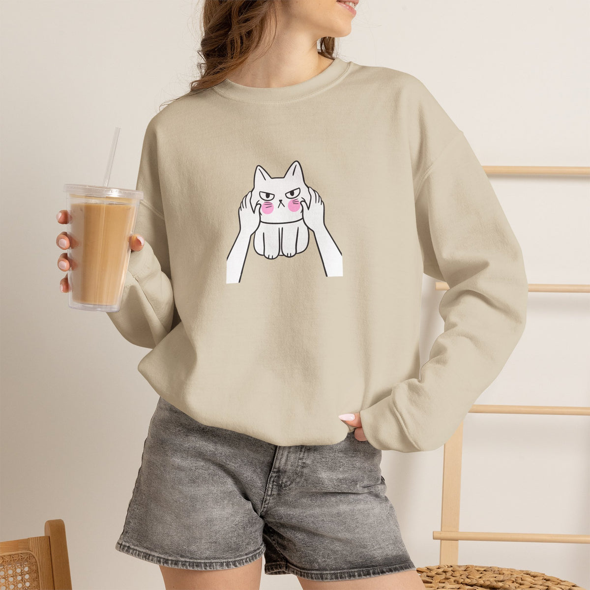 ''Leave Me Alone'' |Cat Sweatshirt | Nunu&Miao Studio