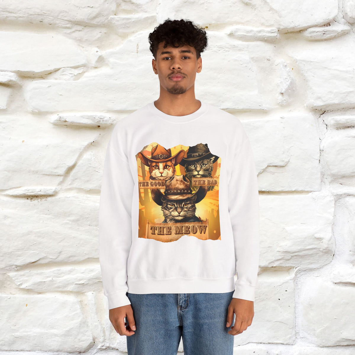 ''The Good, the Bad, and the Meow'' |Cat Sweatshirt | Nunu&Miao Studio