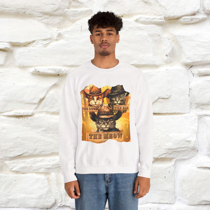 ''The Good, the Bad, and the Meow'' |Cat Sweatshirt | Nunu&Miao Studio