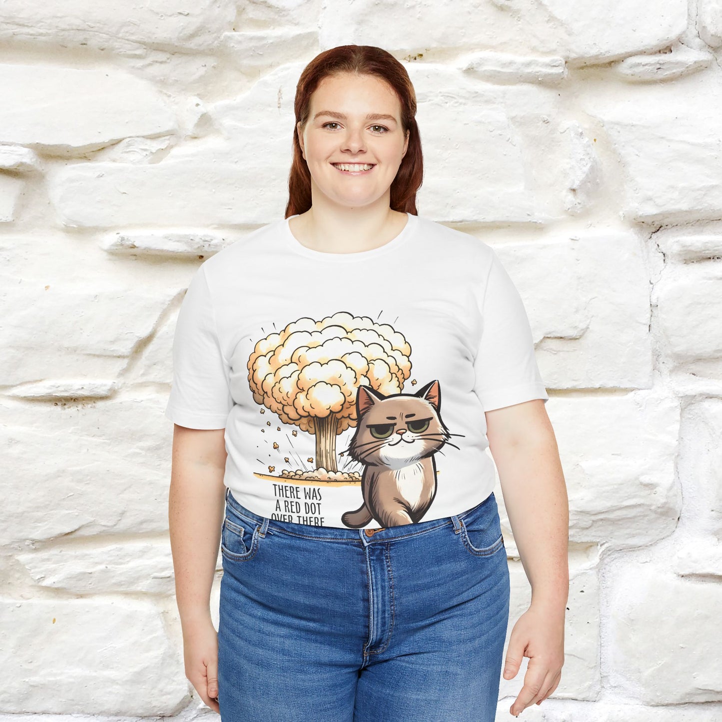 ''The Red Dot Chase'' Funny Cat T-Shirt | Nunu&Miao Studio - Nunu&Miao Studio