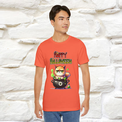 "Angry Cat Happy Halloween" Cat  T-shirt |Nunu&Miao Studio - Nunu&Miao Studio