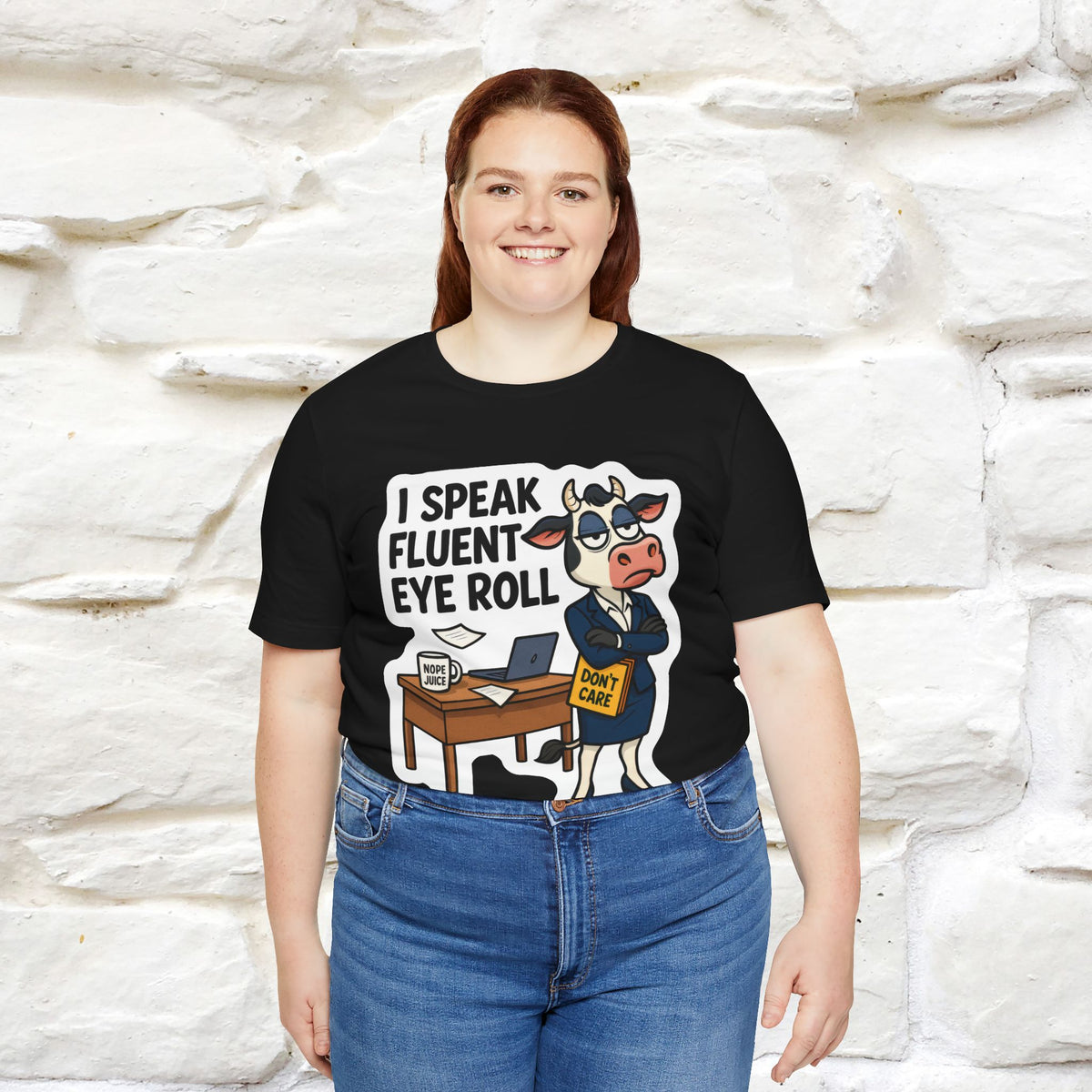 ''I Speak Fluent Eye Roll ''|  Sarcastic Cat T-Shirt | Nunu&Miao Studio