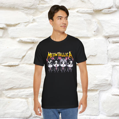 Meowtallica T-Shirt | Rock-Inspired Cat Tee| Nunu&Miao Studio - Nunu&Miao Studio