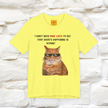 "“I don’t need nine lives....” " Cat T-shirt | Front & Back Design |Nunu&Miao Studio - Nunu&Miao Studio