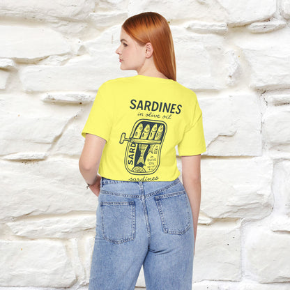 "Sardines In Olive Oil" Cute T-shirt | Front & Back Design|Nunu&Miao Studio - Nunu&Miao Studio