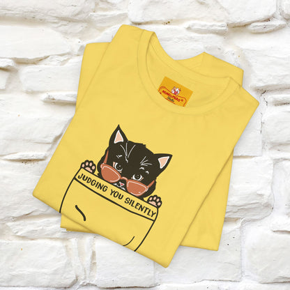''Judging You Silently'' | Cat T-Shirt for Men | Nunu&Miao Studio - Nunu&Miao Studio