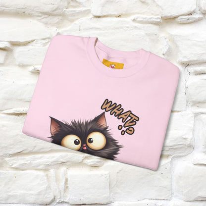 "What'' |Cat Sweatshirt | Nunu&Miao Studio