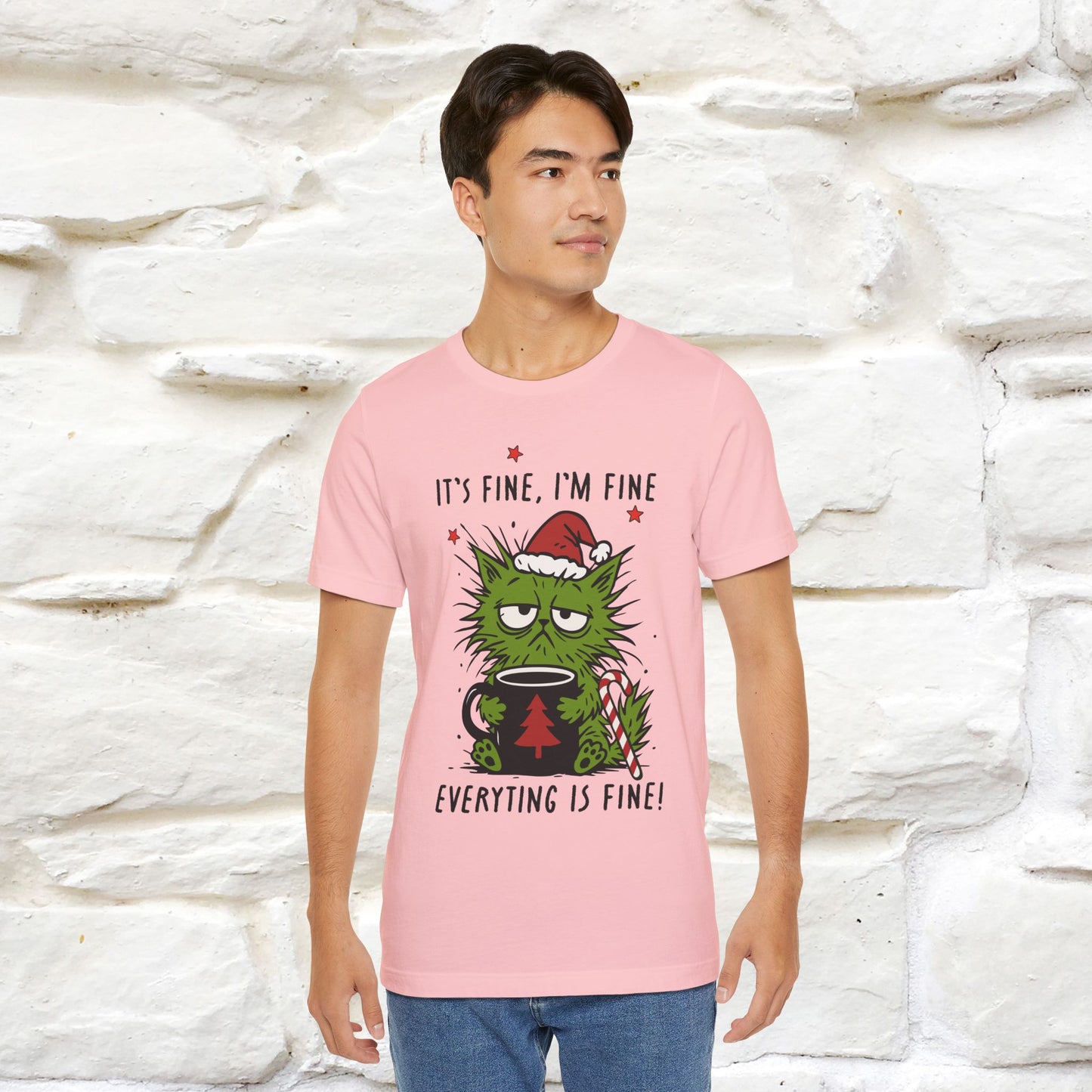 "It's Fine, I'm Fine  ...." |Funny Cat  T-Shirt | Nunu&Miao Studio