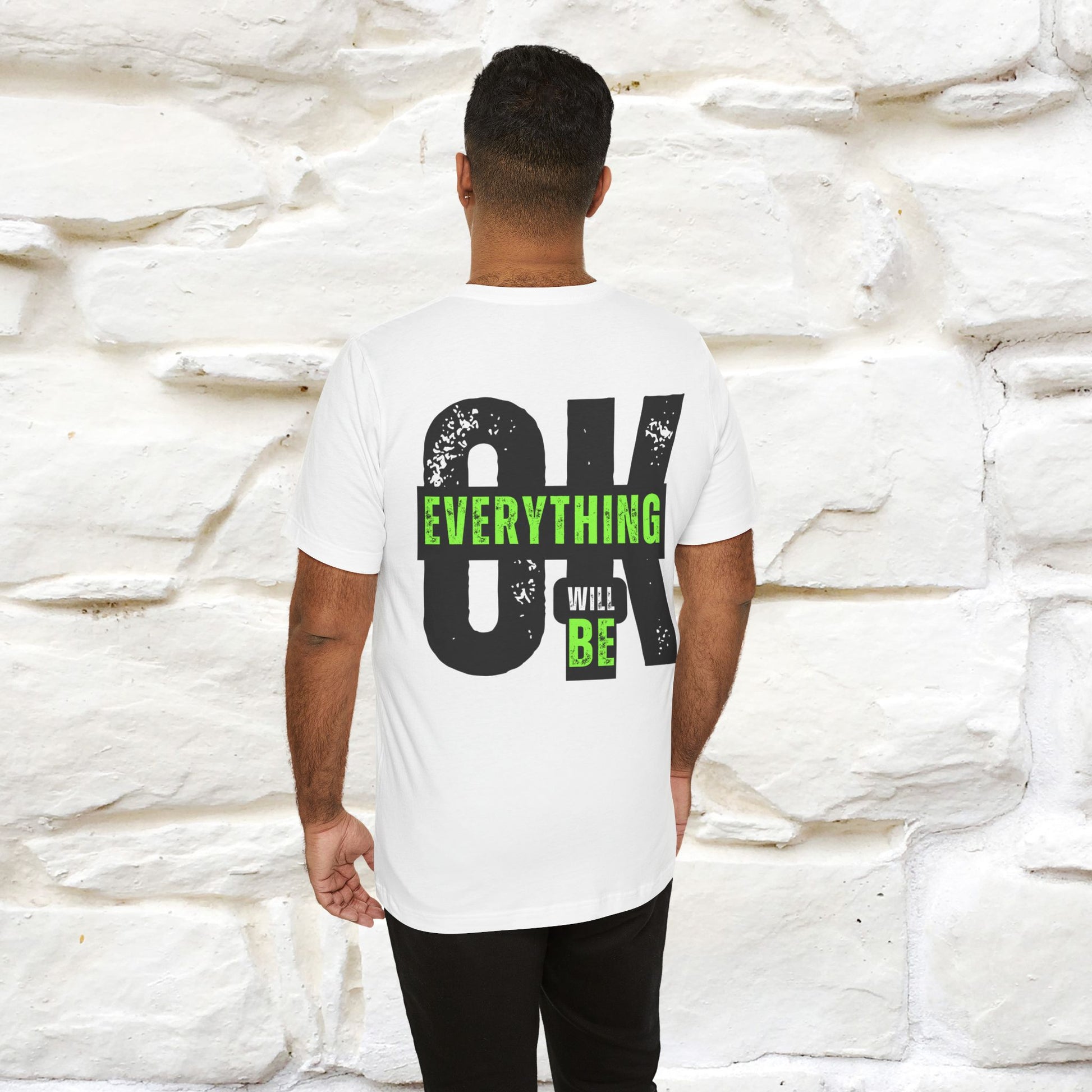 ''Everything Will Be Ok '' Cat T-Shirt Front and Back Design | Nunu&Miao Studio - Nunu&Miao Studio