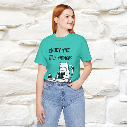 "Enjoy The Little Things." Cat T-Shirt | Nunu&Miao Studio