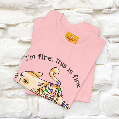 "This Is Fine" |Funny Cat T-Shirt | Nunu&Miao Studio