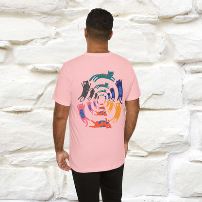 "The Hypnotic Meow'' Cat T-Shirt Front and Back Design | Nunu&Miao Studio - Nunu&Miao Studio