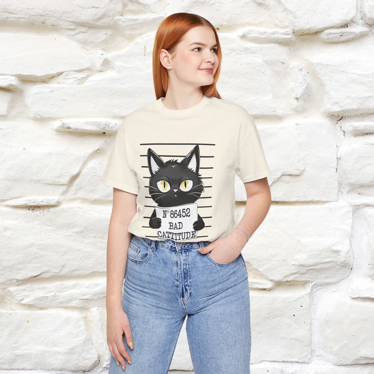 "Bad Cattitude" Cat T-Shirt | Nunu&Miao Studio - Nunu&Miao Studio