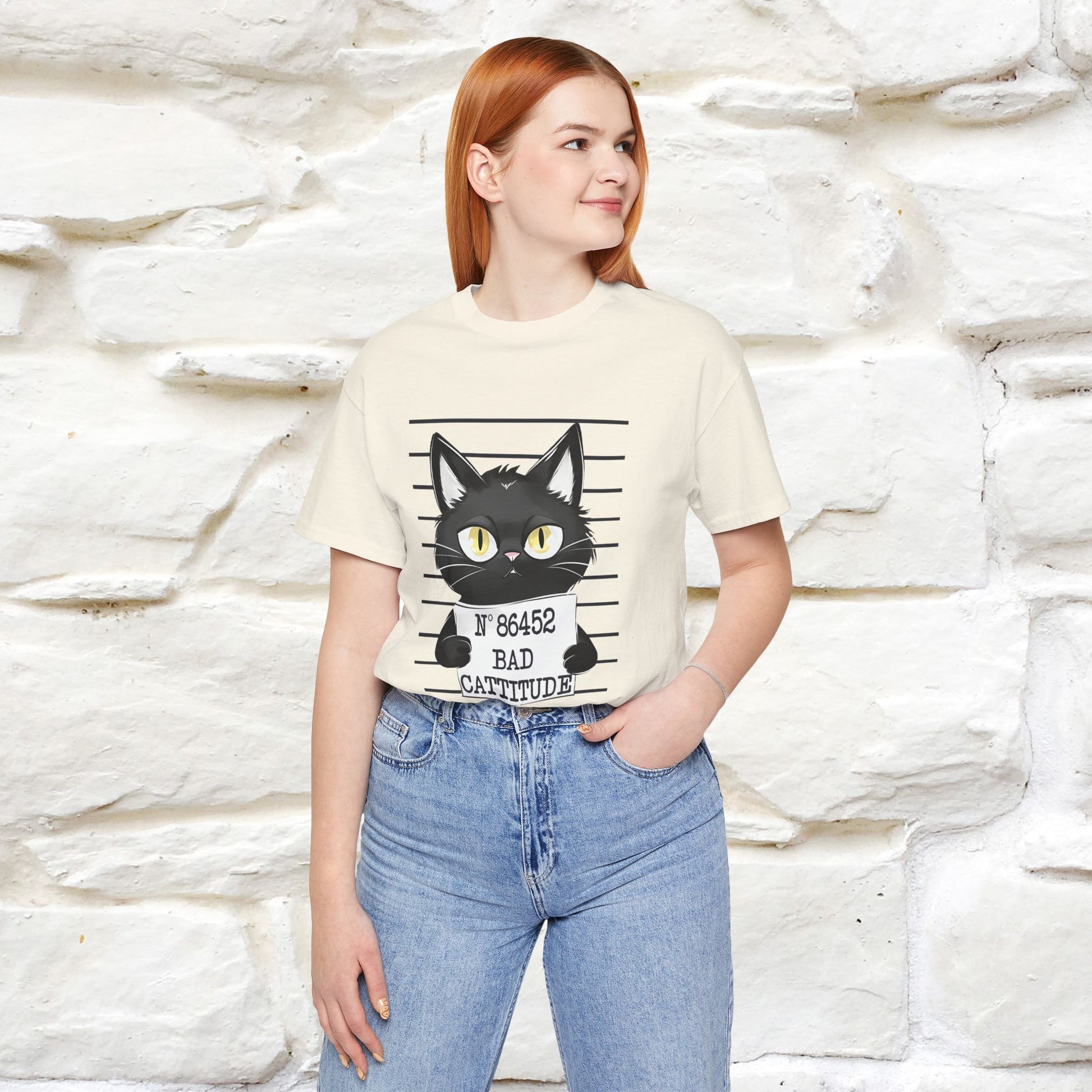 "Bad Cattitude" Cat T-Shirt | Nunu&Miao Studio - Nunu&Miao Studio