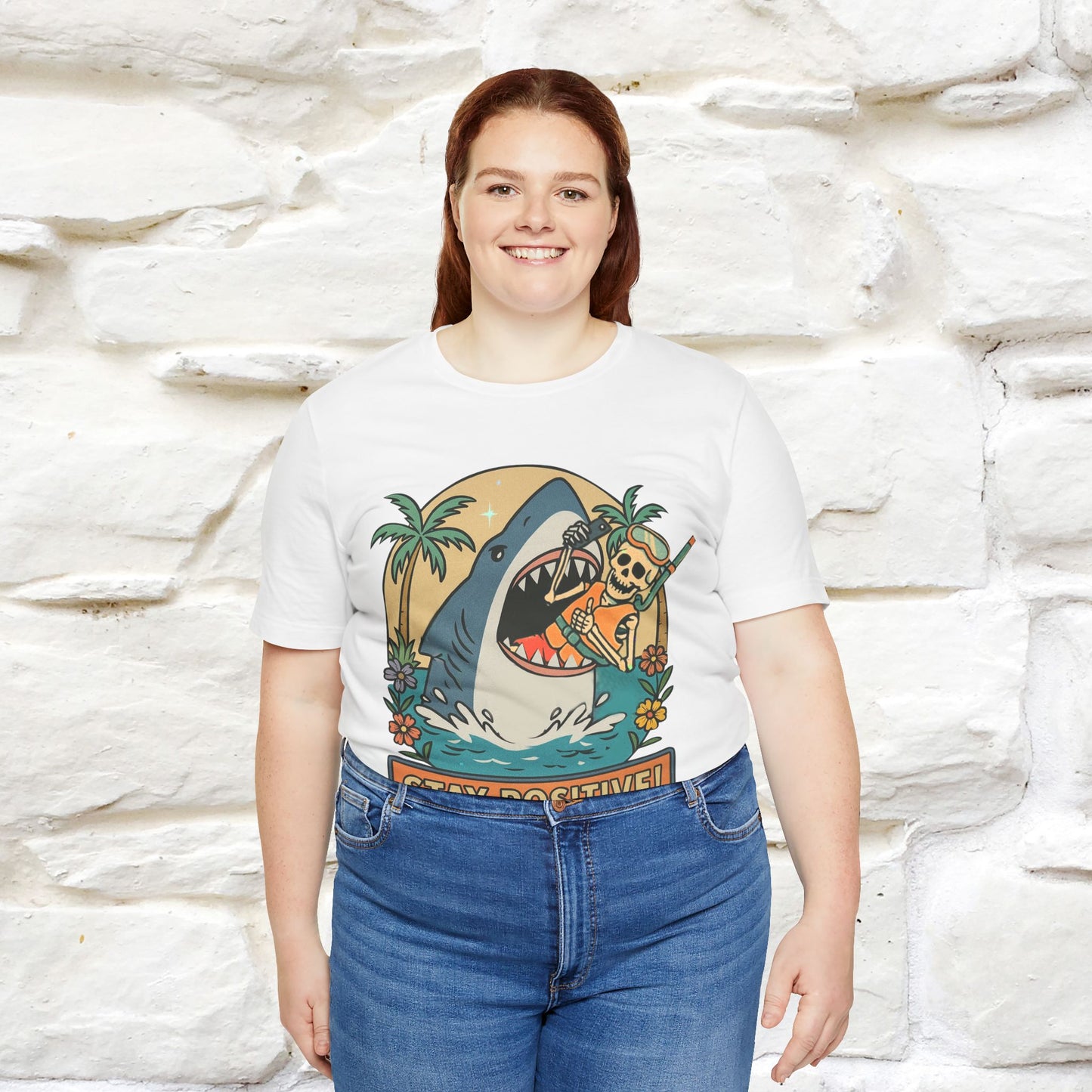 "Stay Positive" Funny T-shirt |Nunu&Miao Studio - Nunu&Miao Studio